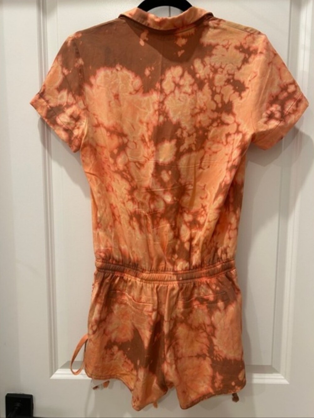 Honey Punch Orange Tie-Dye Romper Sz S - Picture 3 of 5